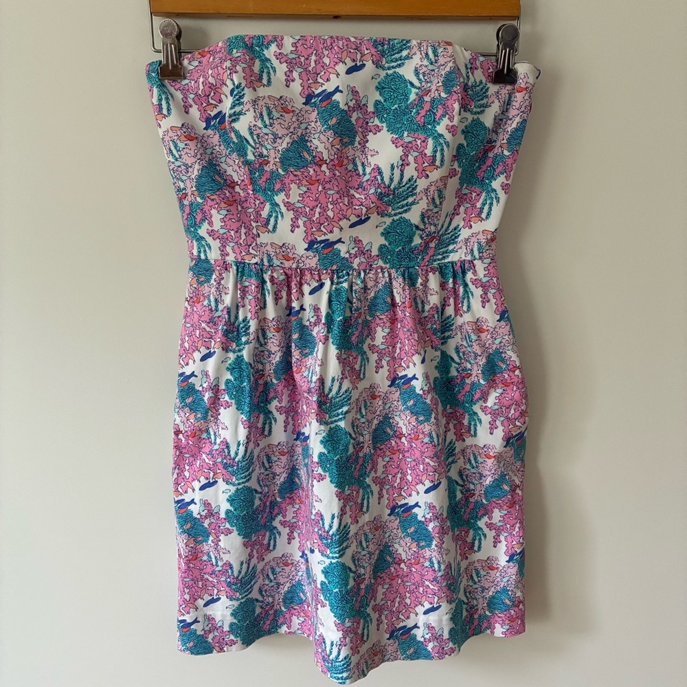 Vineyard Vines Strapless Coral Reef Dress Size 4